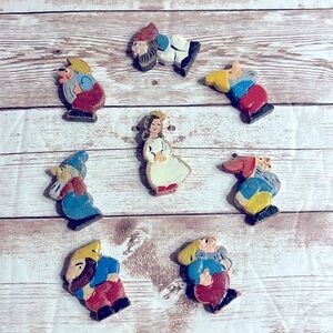 Vintage Miniature Snow White & the Seven Dwarfs Hand painted Figurine Set